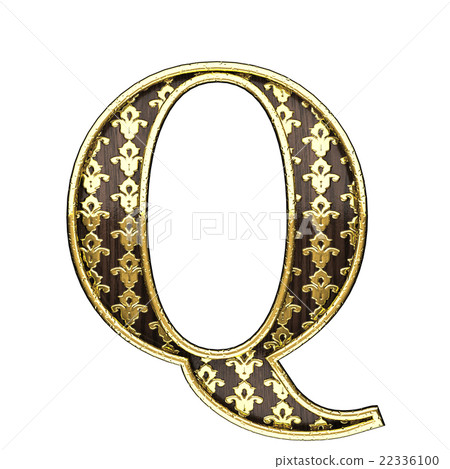 q golden letter 3d illustration 22336100