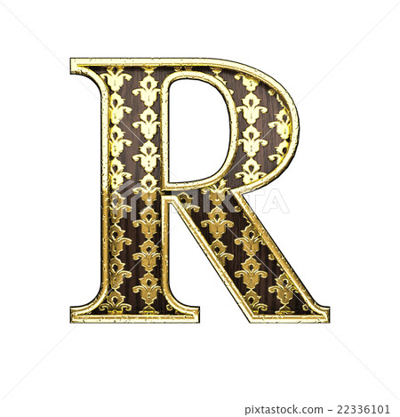 r golden letter 3d illustration 22336101
