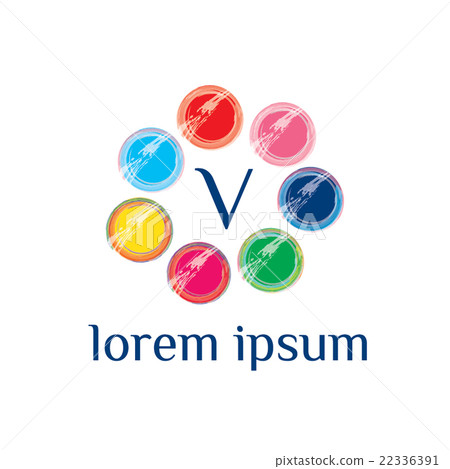 V letter vector logo template (sign, symbol, emble 22336391