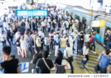 Home blur of a station crowded due to a train accident 22336433