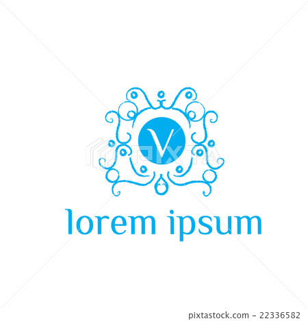 V letter vector logo template (sign, symbol, emble - Stock Illustration ...