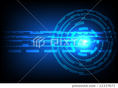 Abstract technology circles dark blue color Abstract technology circles dark blue color 22337671