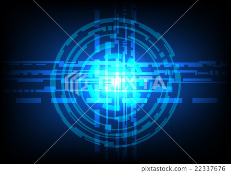 Abstract circle light effect  dark blue   22337676
