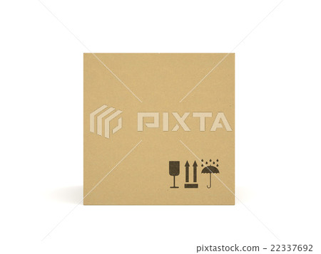 Cardboard box isolated on white background 3 22337692