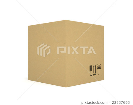 Cardboard box isolated on white background 4 22337693