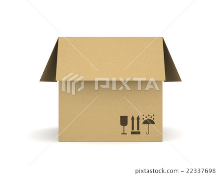 Cardboard box isolated on white background 22337698
