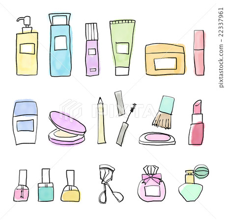 化妝品和化妝品水彩畫 22337961