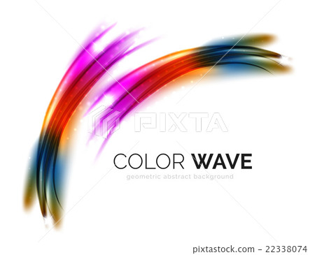 Blurred vector wave design elements 22338074