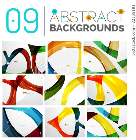 Set of wave abstract backgrounds 22338191