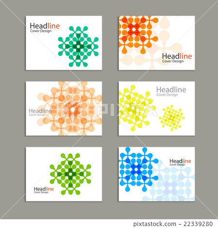 Six vector pattern with abstract figures brochures Six vector pattern with abstract figures brochures 22339280