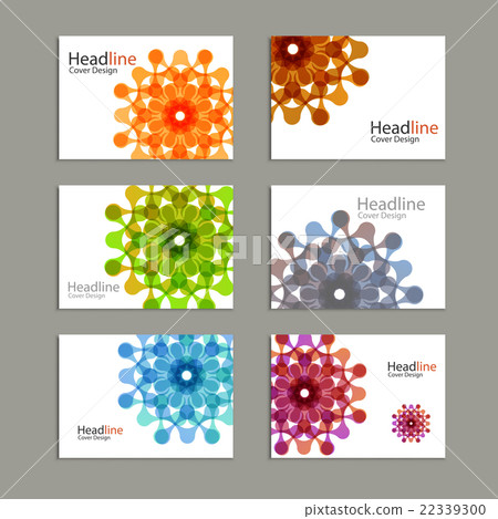 Vector pattern with abstract figures brochures 22339300