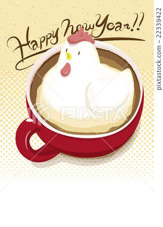 Stereo Late Art Rooster and Choco letter 22339422