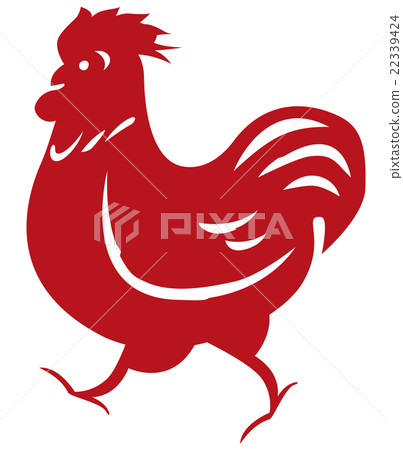 紅公雞剪影 紅公雞剪影 22339424