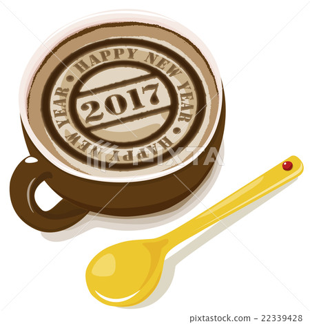 Postmark of latte art 2017 22339428
