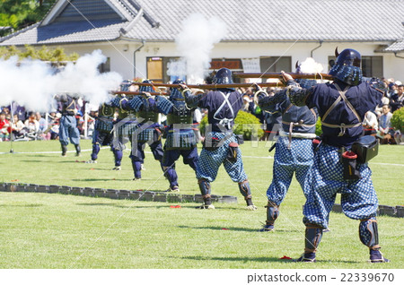 Shinshu Matsumoto National Treasures Matsumoto Castle Event Scenery of ancient gunnery performance (fire-gun) 22339670