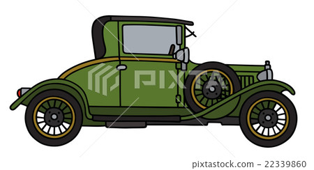 Vintage green car - Stock Illustration [22339860] - PIXTA