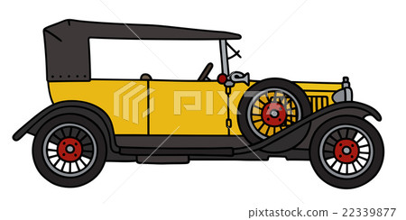 Vintage yellow cabriolet 22339877