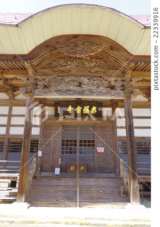 Shinshu Azumino的古廟Izumukuji寺Kiso Yoshinaka的創作Honkan Tachikawa的雕刻由Oguchi Naoshiro Shinshu Azumino的古廟Izumukuji寺Kiso Yoshinaka的創作Honkan Tachikawa的雕刻由Oguchi Naoshiro 22339916