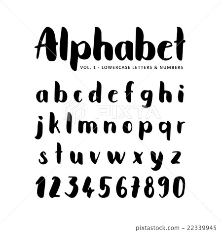 Hand drawn vector alphabet. Sans serif font.  22339945
