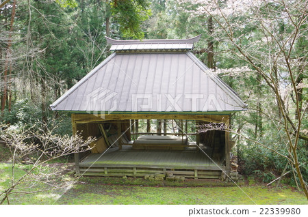 Shinshu Azumino的文化資產Mitsuaki Shosuri（Kosuryi）Kagura公司的神樂舞蹈設置階段安曇野市文化財產指定正面 22339980