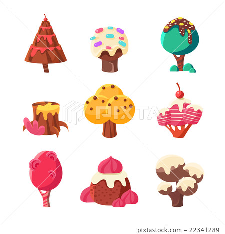 Trees Made Of Sweets Set 22341289