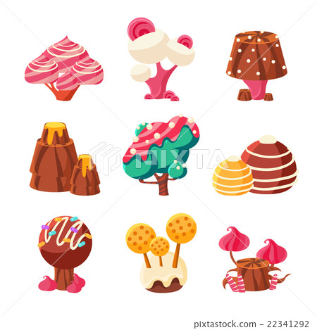 Fantasy Sweet Trees Set 22341292