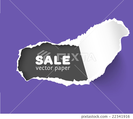 Vector paper hole with space for text, ripped 22341916