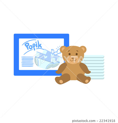 Pack Of Diapers And Bear Pack Of Diapers And Bear 22341918