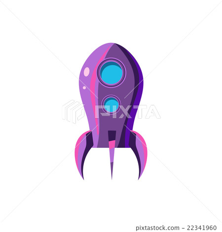 Purple Rocket Toy Aircraft Icon Purple Rocket Toy Aircraft Icon 22341960