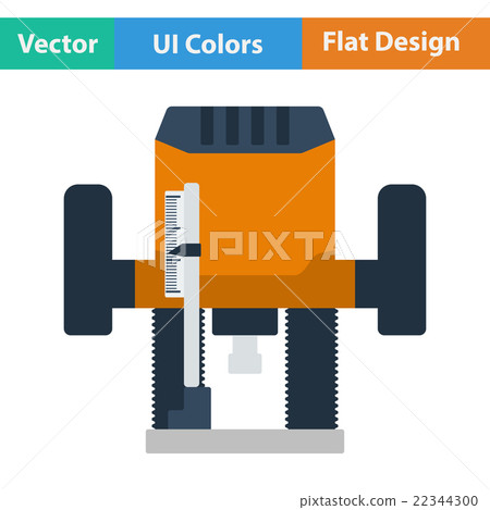 Flat design icon of plunger milling cutter Flat design icon of plunger milling cutter 22344300