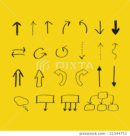 Hand drawn arrows Hand drawn arrows 22344751