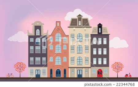 Urban european houses Urban european houses 22344768