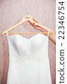 Modern white wedding dress 22346754