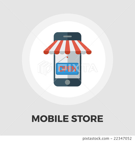 Mobile store icon flat Mobile store icon flat 22347052
