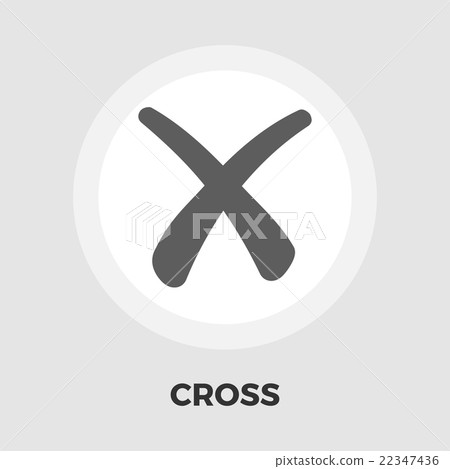 Cross flat icon Cross flat icon 22347436