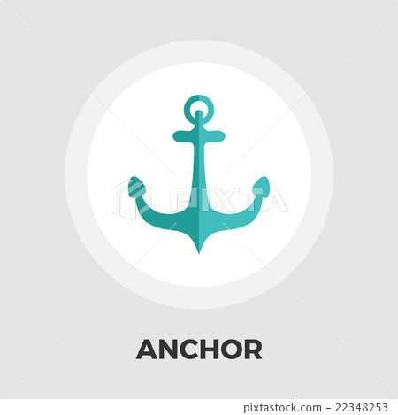 Anchor Flat Icon - Stock Illustration [22348253] - PIXTA
