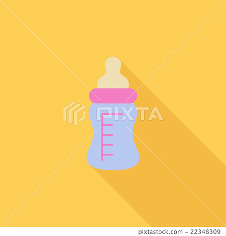 Feeding bottle vector flat icon - Stock Illustration [22348309] - PIXTA