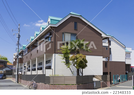 住宅2樓公寓圖片外觀藍天西式外觀一室式帶閣樓 住宅2樓公寓圖片外觀藍天西式外觀一室式帶閣樓 22348333