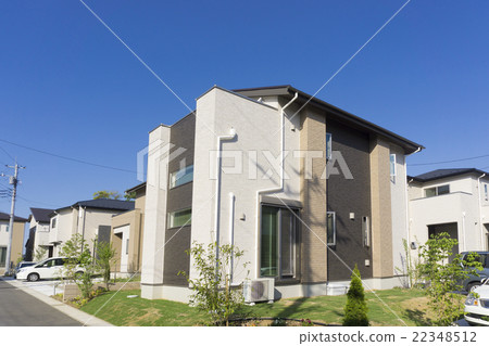 住宅新建住宅區街道形象Aozora簡約現代品味連續建築 22348512