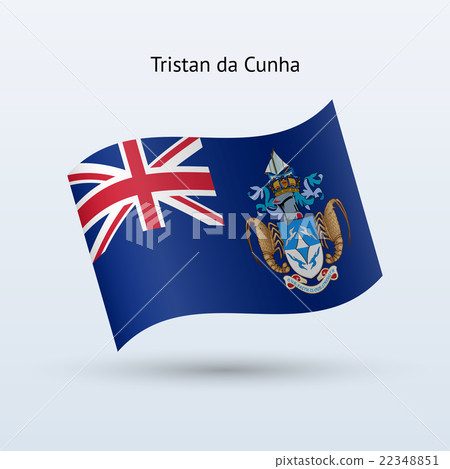 Tristan da Cunha flag waving form. Tristan da Cunha flag waving form. 22348851