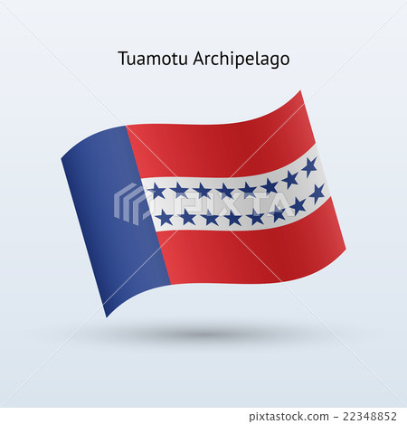 Tuamotu Archipelago flag waving form. Tuamotu Archipelago flag waving form. 22348852