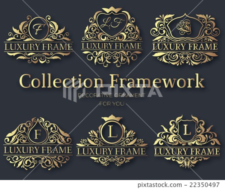 Luxury gold label collection design set Luxury gold label collection design set 22350497