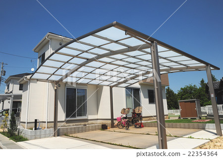 Carport in a quiet residential area 22354364