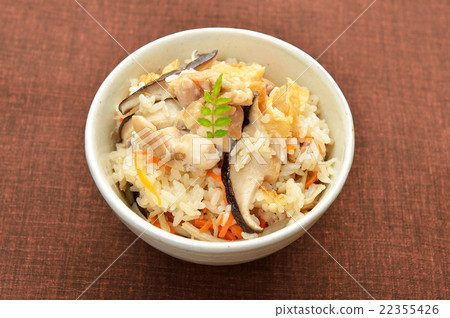 煮熟的米飯，米五米的形象，很快。 22355426