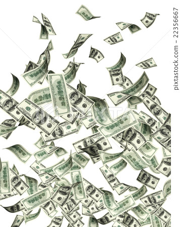 Flying banknotes of dollars 22356667