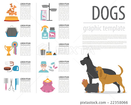 Dog info graphic template. Heatlh care, vet 22358066