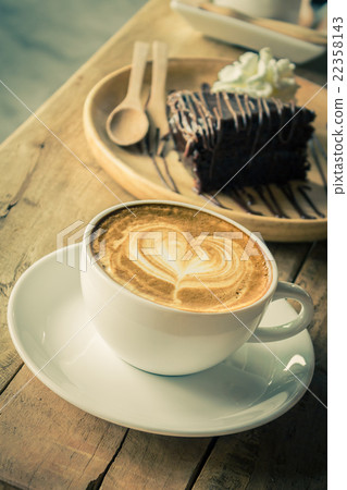 Cappuccino or latte coffee. Cappuccino or latte coffee. 22358143