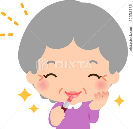 有一張微笑的面孔的一名資深婦女組成 有一張微笑的面孔的一名資深婦女組成 22358386