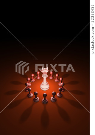 Blooming Queen (chess metaphor). 3D illustration Blooming Queen (chess metaphor). 3D illustration 22358453