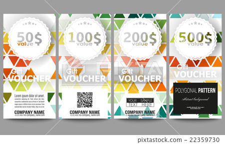 Set of gift voucher templates. Abstract colorful Set of gift voucher templates. Abstract colorful 22359730